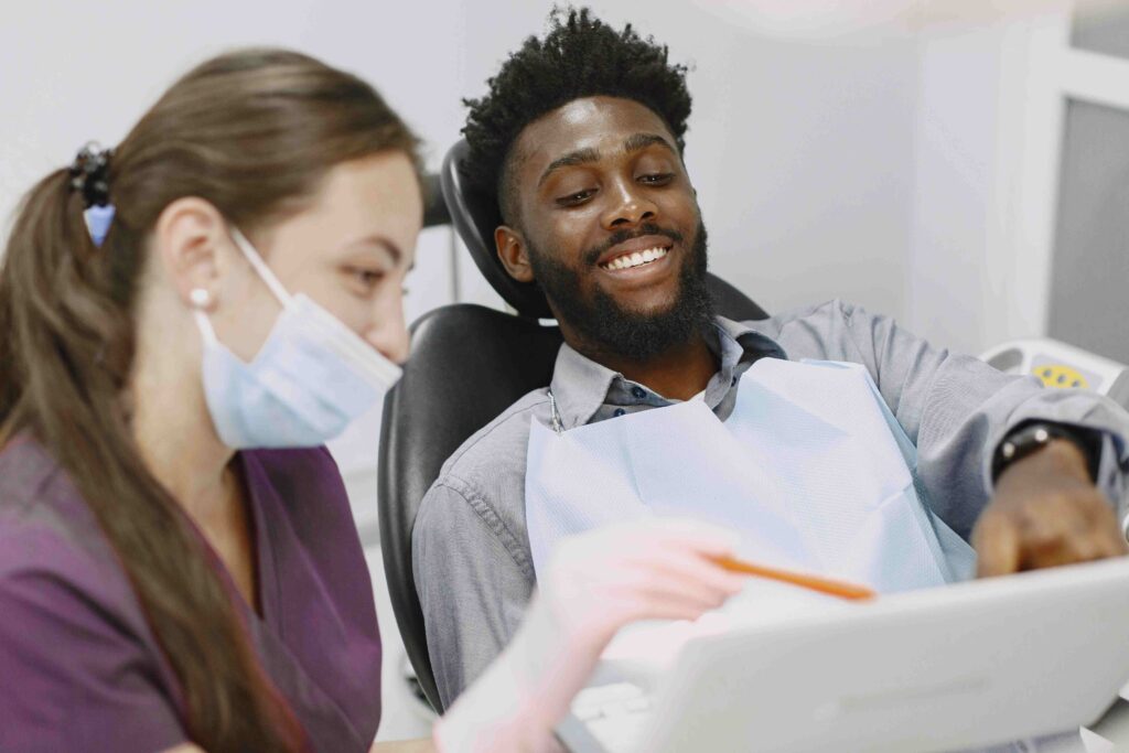 Dental patient smiling